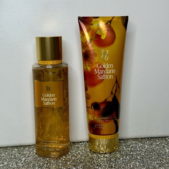 Victoria’s Secret Golden Mandarin Saffron Lotion Gift Set NWT - Picture 2 of 4